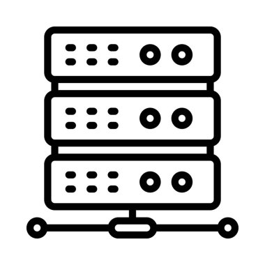 sunucu web simgesi vektör illüstrasyonu