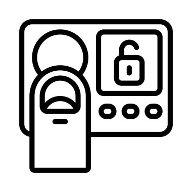 Başparmak Açma Makinesi Web simgesi vektör çizimi