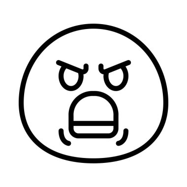 Bağrışan ağ simgesi vektör çizimi