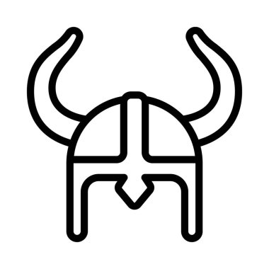 Viking Miğfer Web simgesi vektör illüstrasyonu