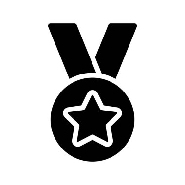 Yıldız Madalyası Vektör Simgesi Tasarımı