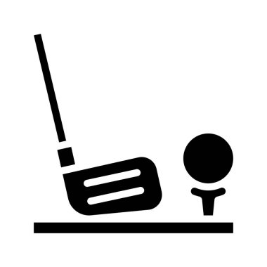 Golf web simgesi vektör illüstrasyonu