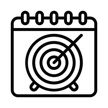 Hedef web simgesi vektör illüstrasyonunu ayarla