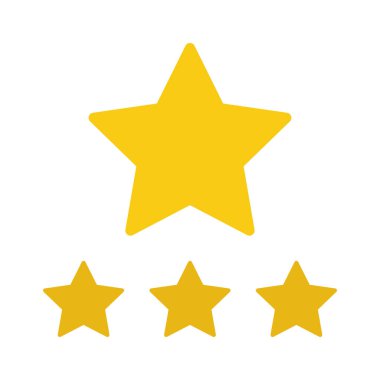 Dört Yıldız Gözden Geçirme vektör çizgisi simgesi  