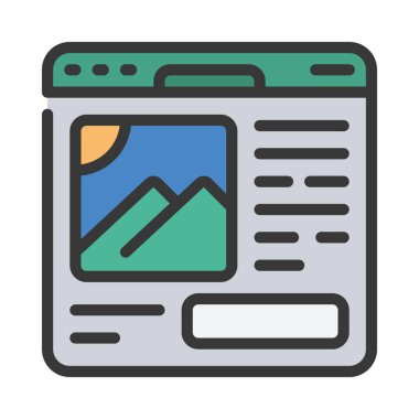 Web sitesi simgesi, vektör illüstrasyonu basit tasarım