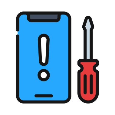 Bozuk Telefon Onarımı Web simgesi çizimi