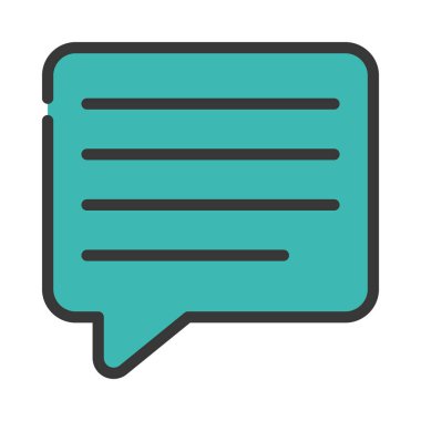 Dikdörtgen İleti Web simgesi vektör çizimi