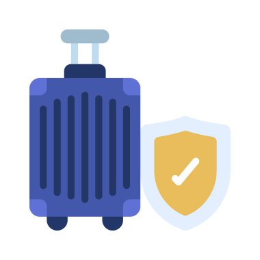 Bagaj Kapağı Web simgesi vektör illüstrasyonu