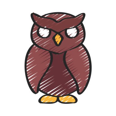 Baykuş simgesi vektör illüstrasyon tasarımı