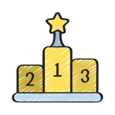 Lider pano simgesi, vektör illüstrasyonu basit tasarım