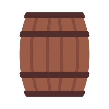 Tahta varil izole edilmiş ikon, vektör illüstrasyon tasarımı 