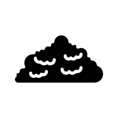 Bush düz simgesinin vektör illüstrasyonu