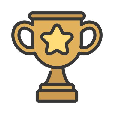 kupa ödülü izole edilmiş ikon vektör illüstrasyon tasarımı