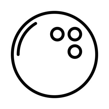 Bowling topu simgesinin vektör illüstrasyonu     