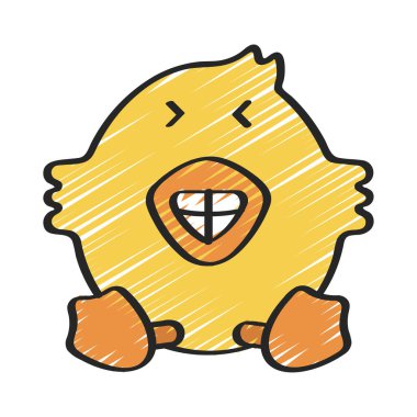 Heyecanlı web simgesi vektör illüstrasyonu