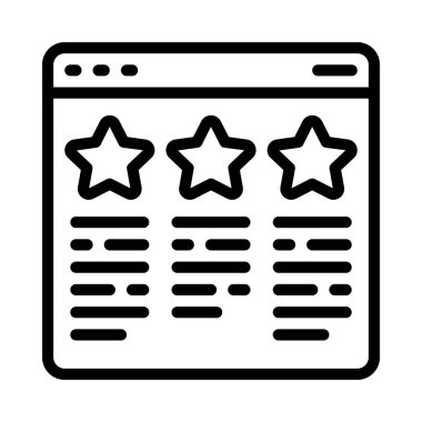 Web sitesi Web simgesi vektör illüstrasyonunu gözden geçirir