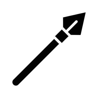 mızrak düz simgesi, vektör illüstrasyonu 