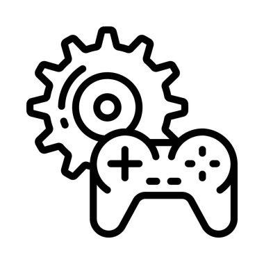 Oyun Yönetimi simgesi, vektör illüstrasyonu basit tasarım