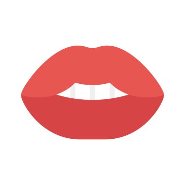 Dişi dudak ikonu. vektör illüstrasyonu.