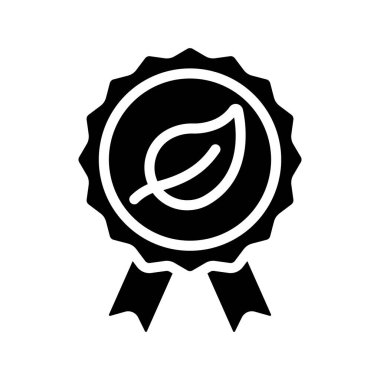 Kurdele ikon vektör illüstrasyonlu Sürdürülebilir Ödül 