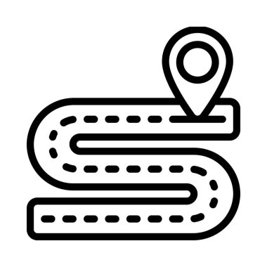 Yol Hedefi Web simgesi vektör illüstrasyonu