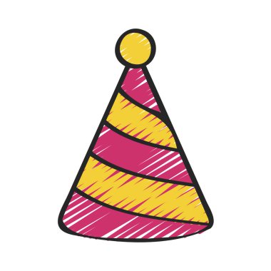 Parti Şapkası simgesi tasarım vektör çizimi