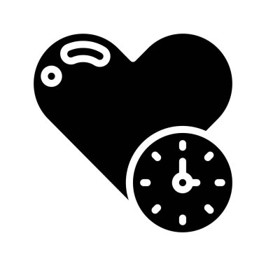 Aşk Zamanı web simgesi vektör illüstrasyonu