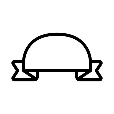 Yuvarlak Kurdele Web simgesi, vektör illüstrasyonu         