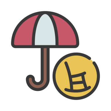 Emekli Kapağı Web simgesi vektör illüstrasyonu 