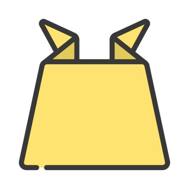  Beyaz arkaplanda izole edilmiş web tasarımı için Origami kurdele simgesi