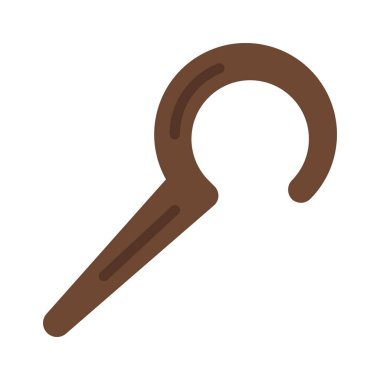 Ahşap Asa Ağ ikonu vektör illüstrasyonu 