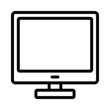 PC bilgisayar simgesi, vektör illüstrasyonu 