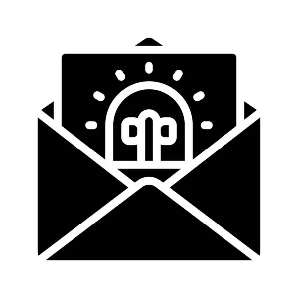 Mail Sirenensymbol Vektorillustration — Stockvektor