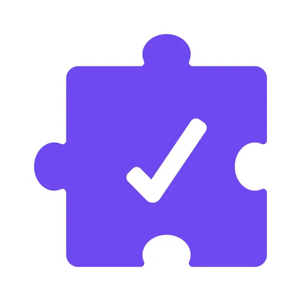 Solved Problem Web Icon Vector Illustration — Stock Vector