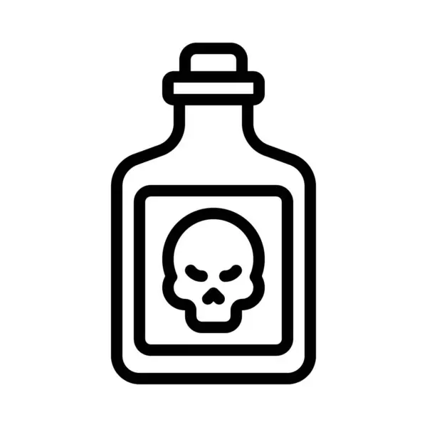 Poison Bottle Web Icon Vector Illustration — Stock Vector