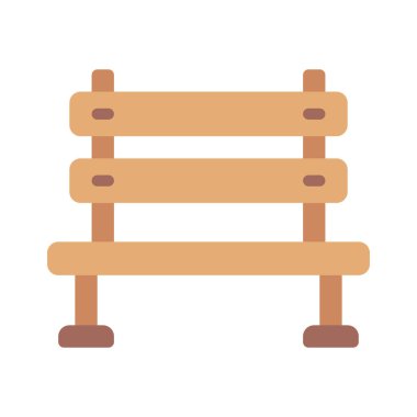 Park bench icon vector illustration 