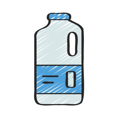 Süt Şişesi ikon vektör illüstrasyonu