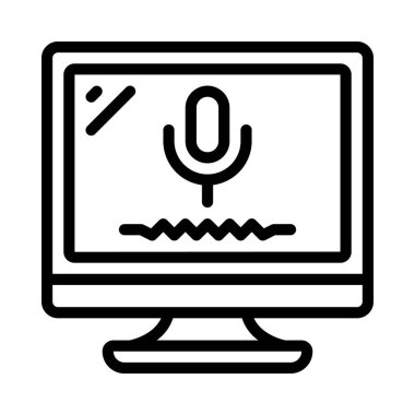 Ses Kontrollü Aygıt Ağ vektör ilüstrasyonuName