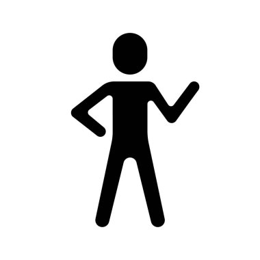 Kişinin Web simgesi vektör illüstrasyonu gösteriliyor