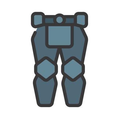 Plate Legs Armour düz simgesi, vektör illüstrasyonu 