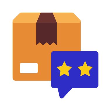 Ürün Parsel Gözden Geçirmesi düz sembol, vektör illüstrasyonu                        