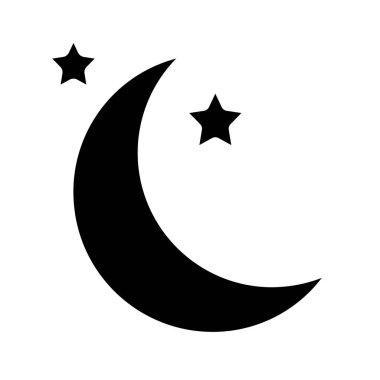 Crescent Moon web icon vector illustration
