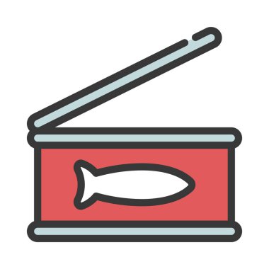 Tuna Tin Ağı ikon vektör çizimi 