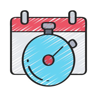 Vadesi dolmuş web simgesi vektör illüstrasyonu