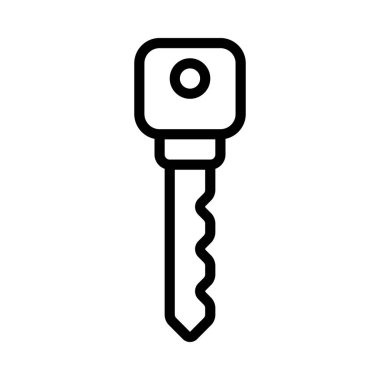 Dikdörtgen Üst Anahtar simgesi, vektör illüstrasyonu basit tasarım