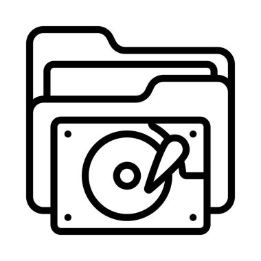 Sabit Sürücü Dizini simgesi, vektör illüstrasyonu 