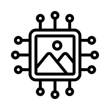 Yapay olarak Oluşturulmuş Sanat Ağı vektör illüstrasyonu 