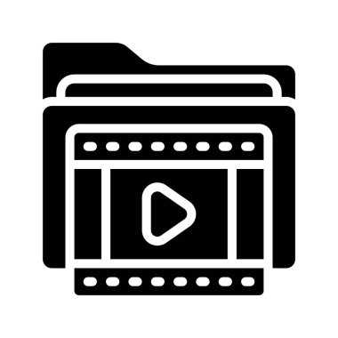 Video Dizini simgesi, vektör illüstrasyonu 