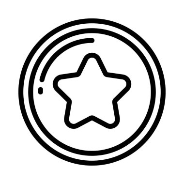 yıldız sikkesi vektör tasarımı