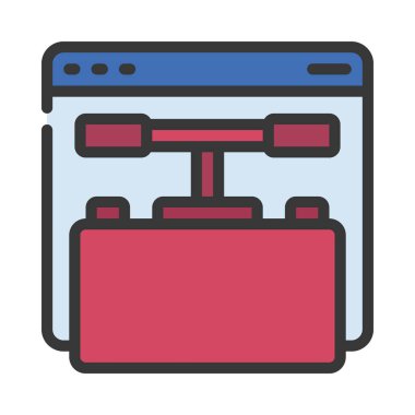 Web sitesi simgesi, vektör illüstrasyonu basit tasarım